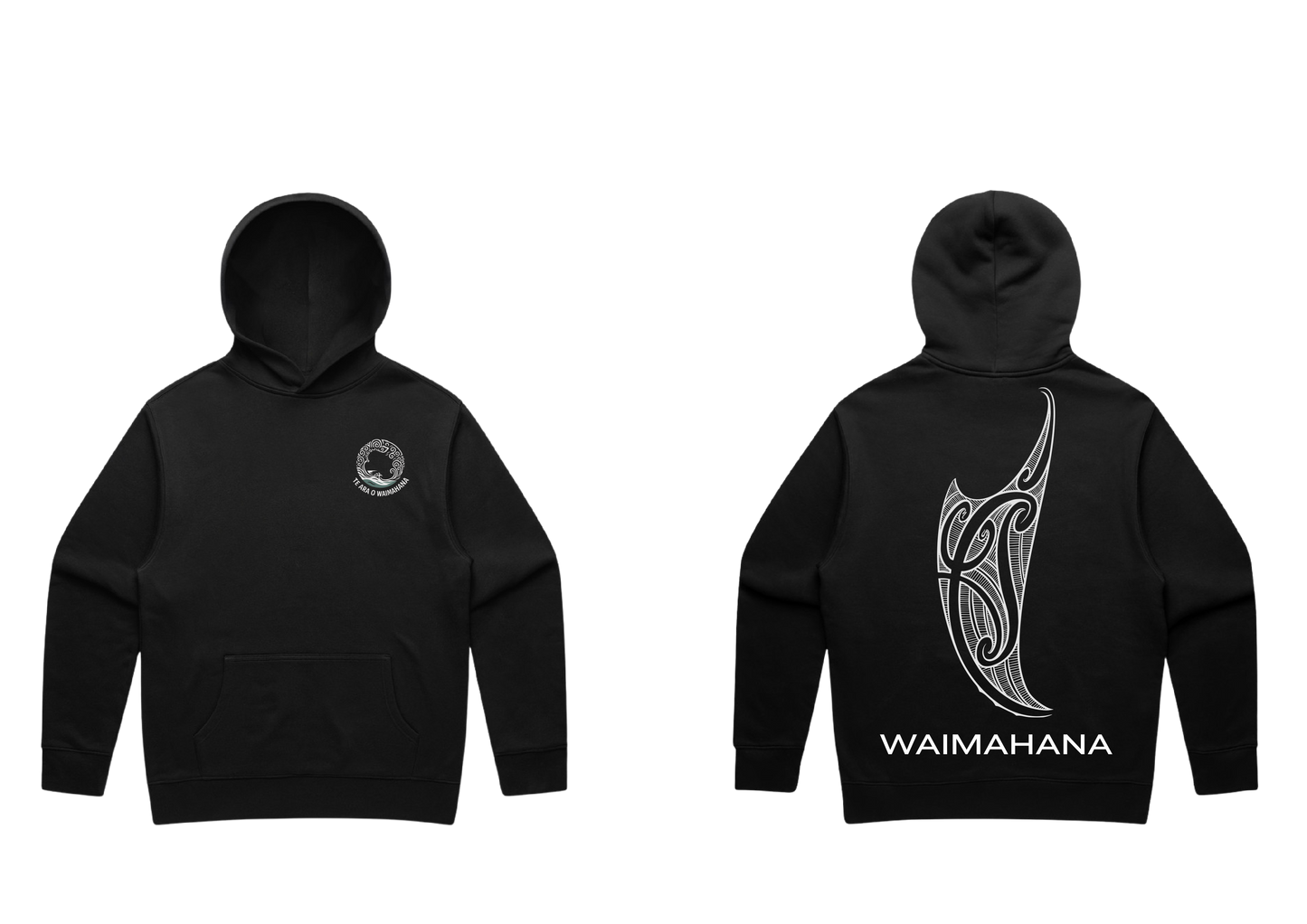 Te Ara o Waimahana Hoodies - Whale Bone Tohu - Unisex