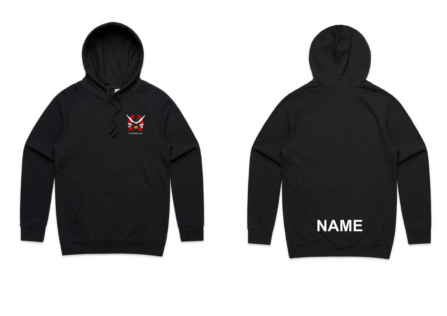 TE RARAWA HOODIES - ADULTS - WITH PERSONALISED NAME AT BACK