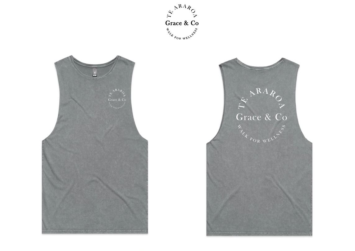 Grace n Co - Mens Stone Wash Tank Singlet