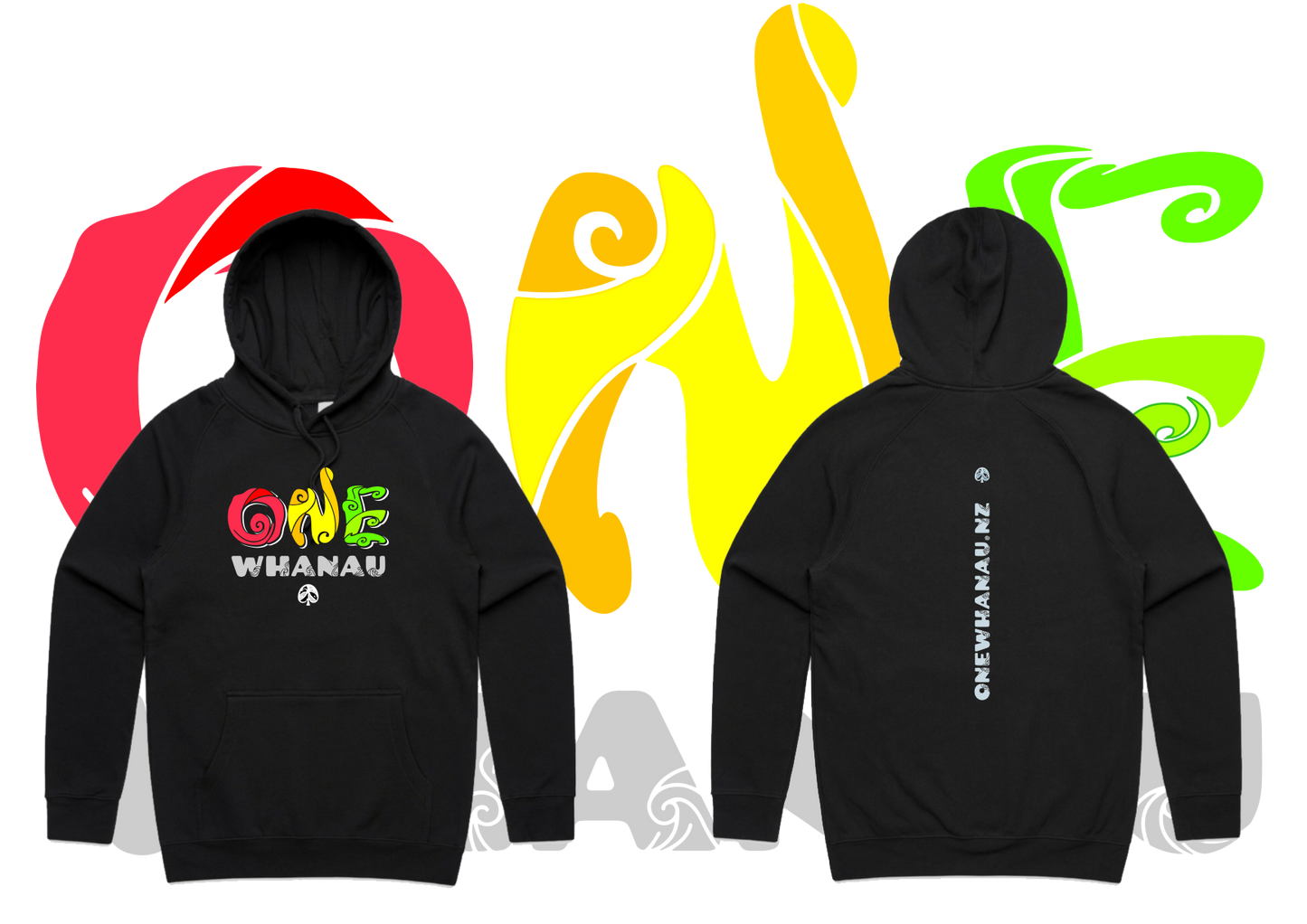One Whanau Hoodie - Unisex - Mens Fit