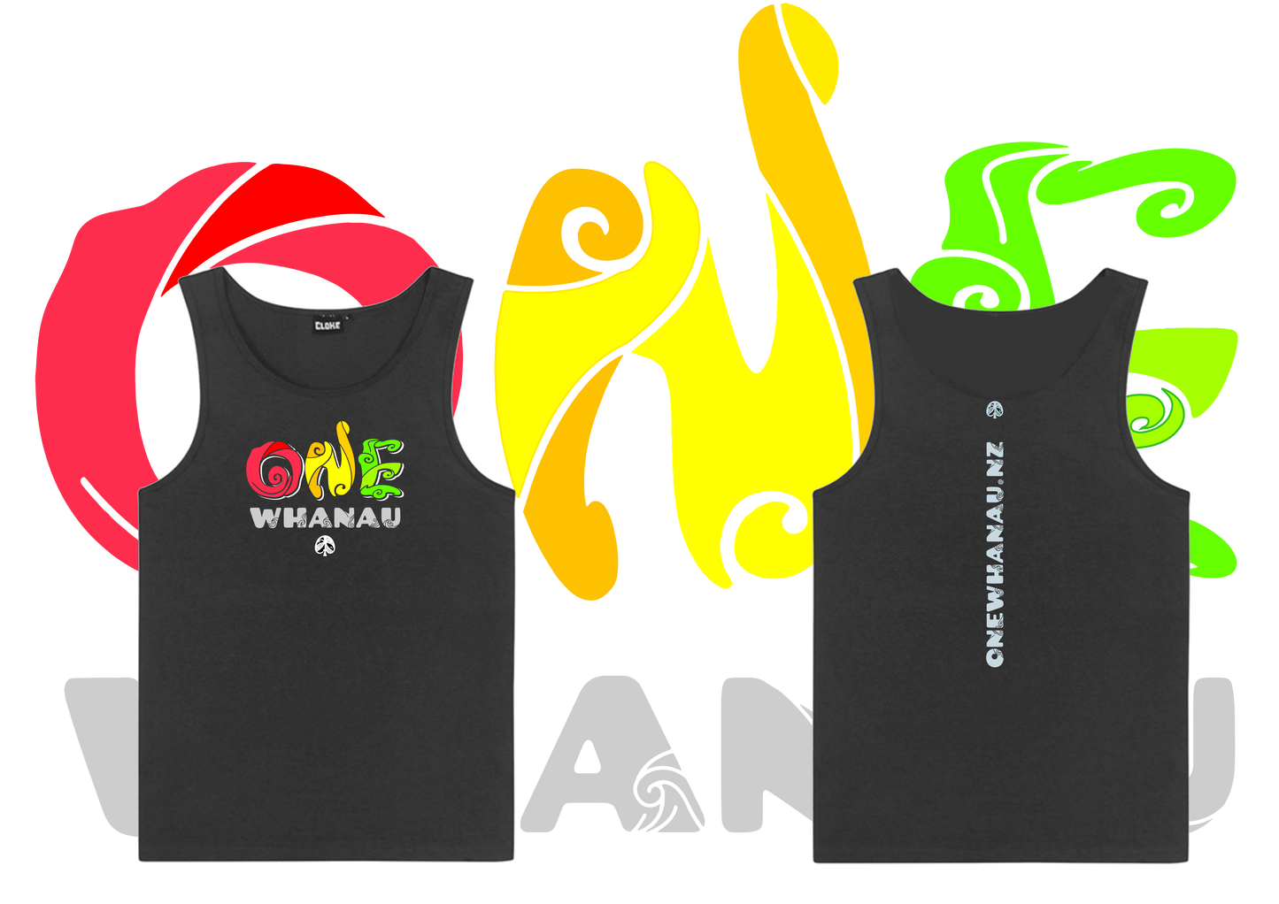 One Whanau Singlet - Mens Singlet