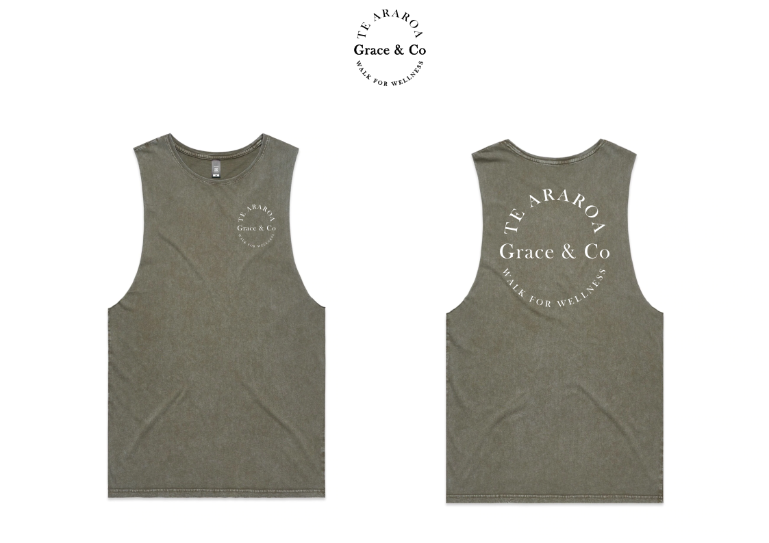 Grace n Co - Mens Stone Wash Tank Singlet