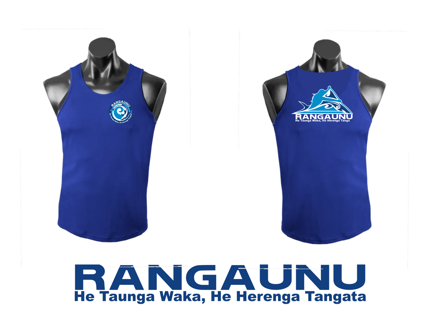 Rangaunu Waka Ama Wahine Singlet in Royal Blue
