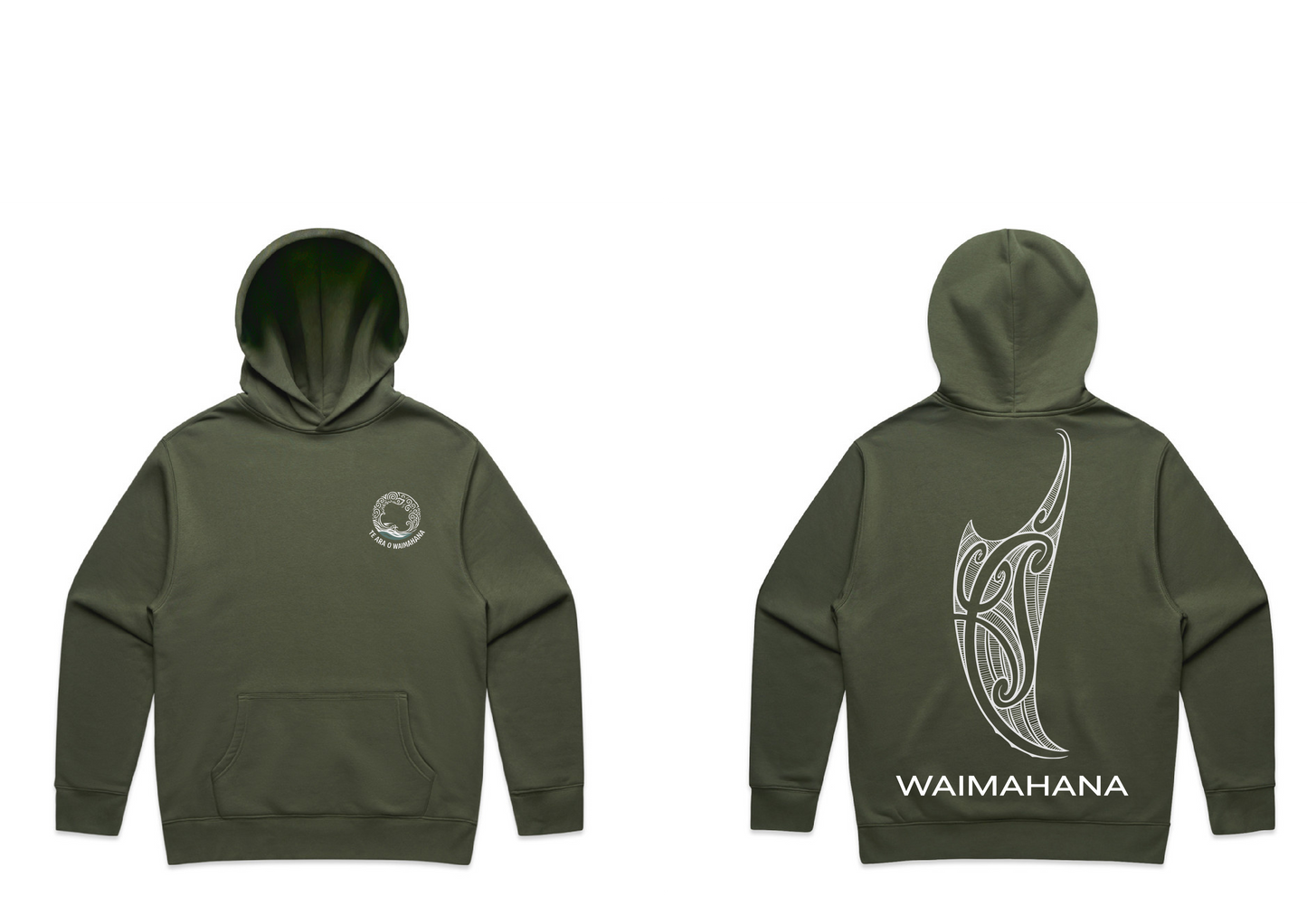 Te Ara o Waimahana Hoodies - Whale Bone Tohu - Unisex