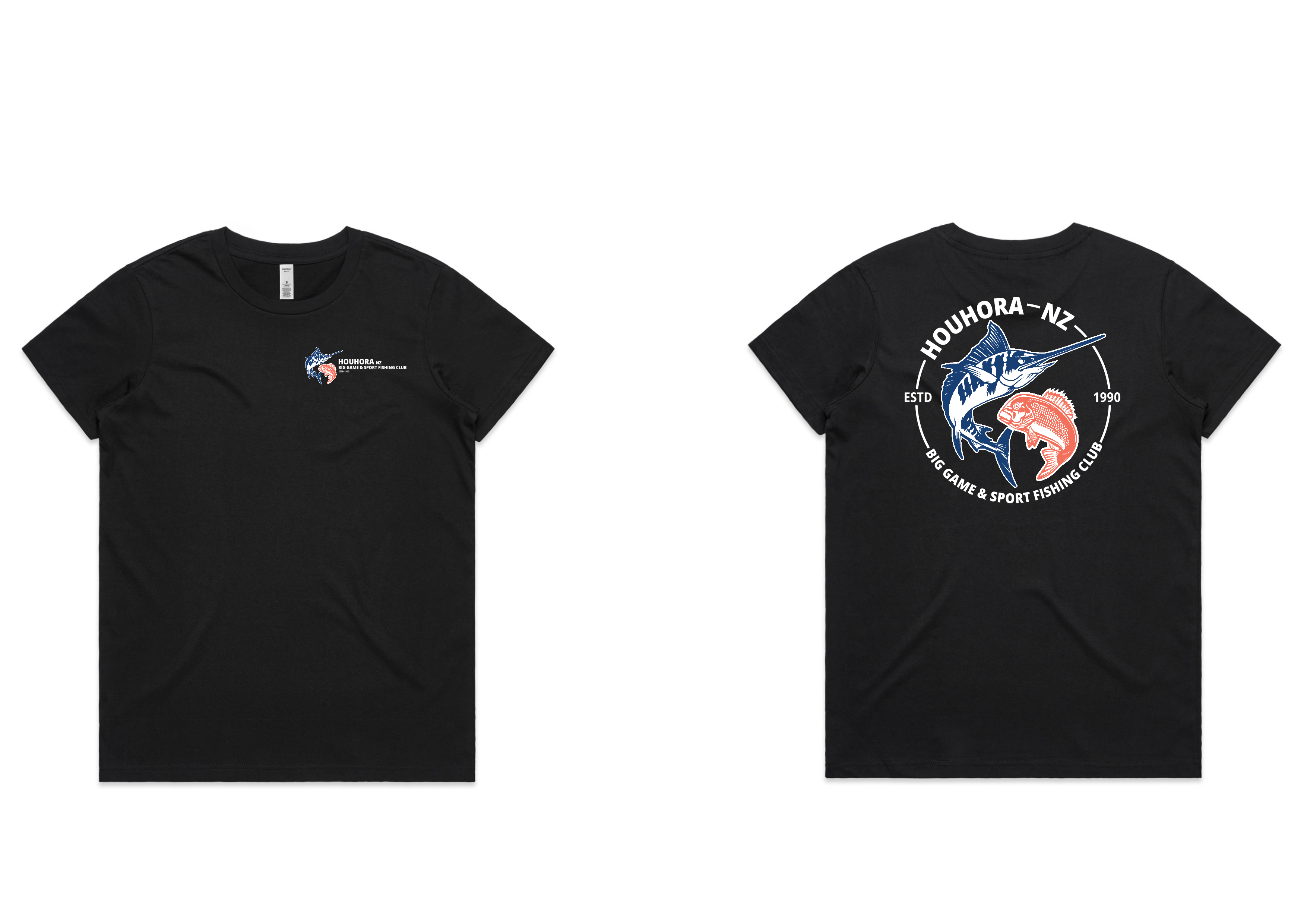 Houhora Big Game & Sport Fishing Club Ladies tees – 9TEE MILE