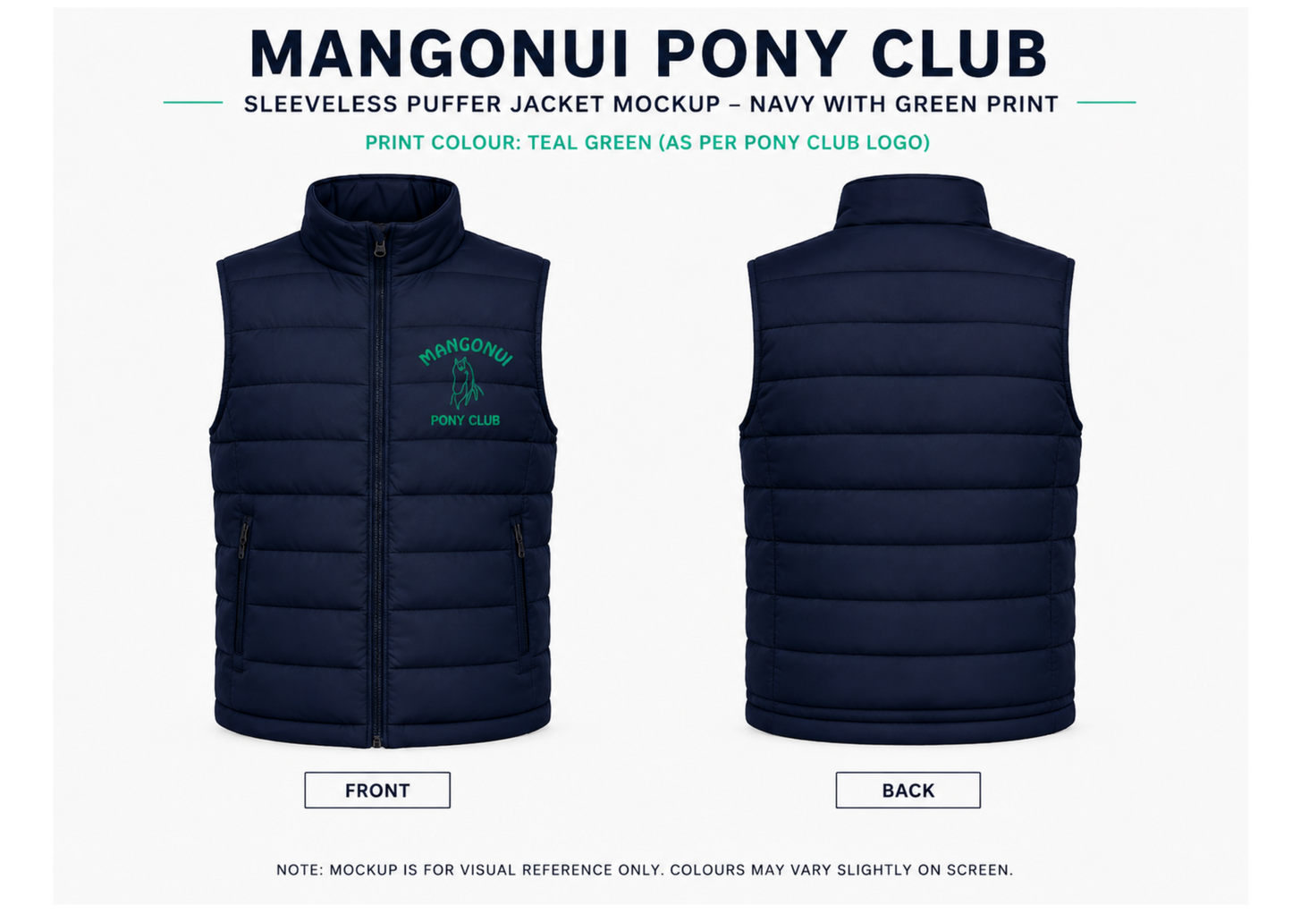 MANGONUI PONY CLUB Sleeveless Puffer Jacket