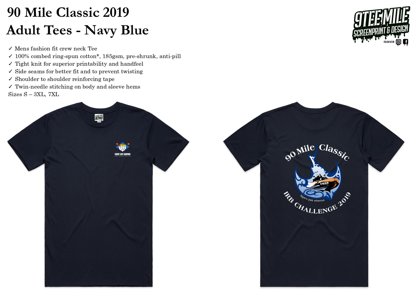 90 Mile Classic 2019 Adult Tees