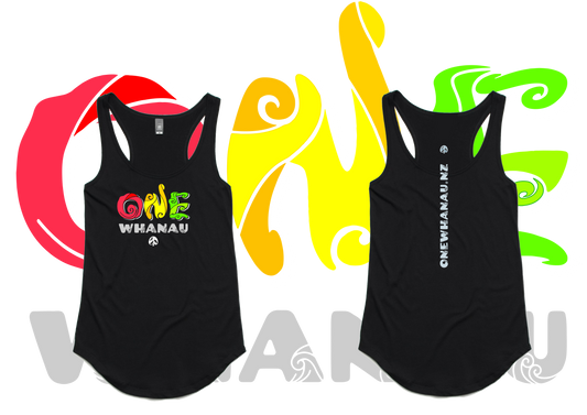 One Whanau Singlet - Ladies Racer Back