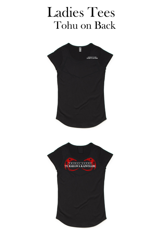 Te Rarawa Kaiwhare Ladies Tee Tohu on Back