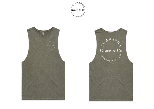 Grace n Co - Mens Stone Wash Tank Singlet